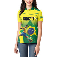 Custom Brazil 2026 World Football Women Polo Shirt Selecao Champions