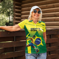 Custom Brazil 2026 World Football Women Polo Shirt Selecao Champions