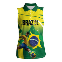 Custom Brazil 2026 World Football Women Sleeveless Polo Shirt Selecao Champions