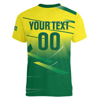 Custom Brazil 2026 World Football Women V-Neck T-Shirt Selecao Champions