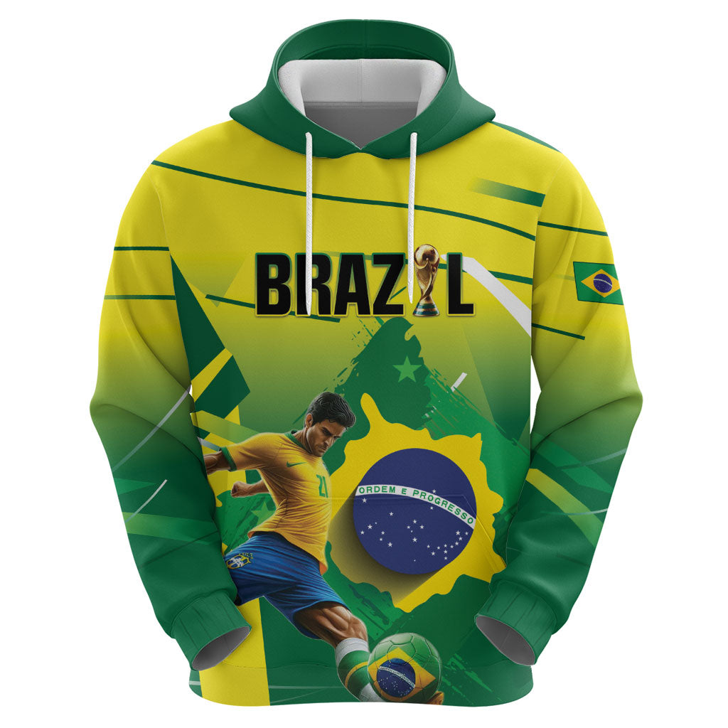Custom Brazil 2026 World Football Zip Hoodie Selecao Champions