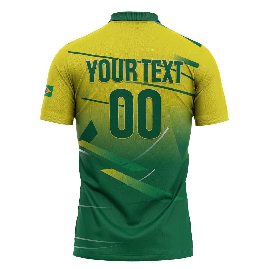 Custom Brazil 2026 World Football Zipper Polo Shirt Selecao Champions