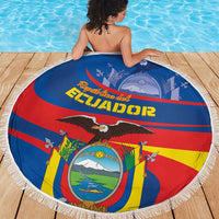 Ecuador Independence Day Beach Blanket Dios patria y libertad - Wonder Print Shop