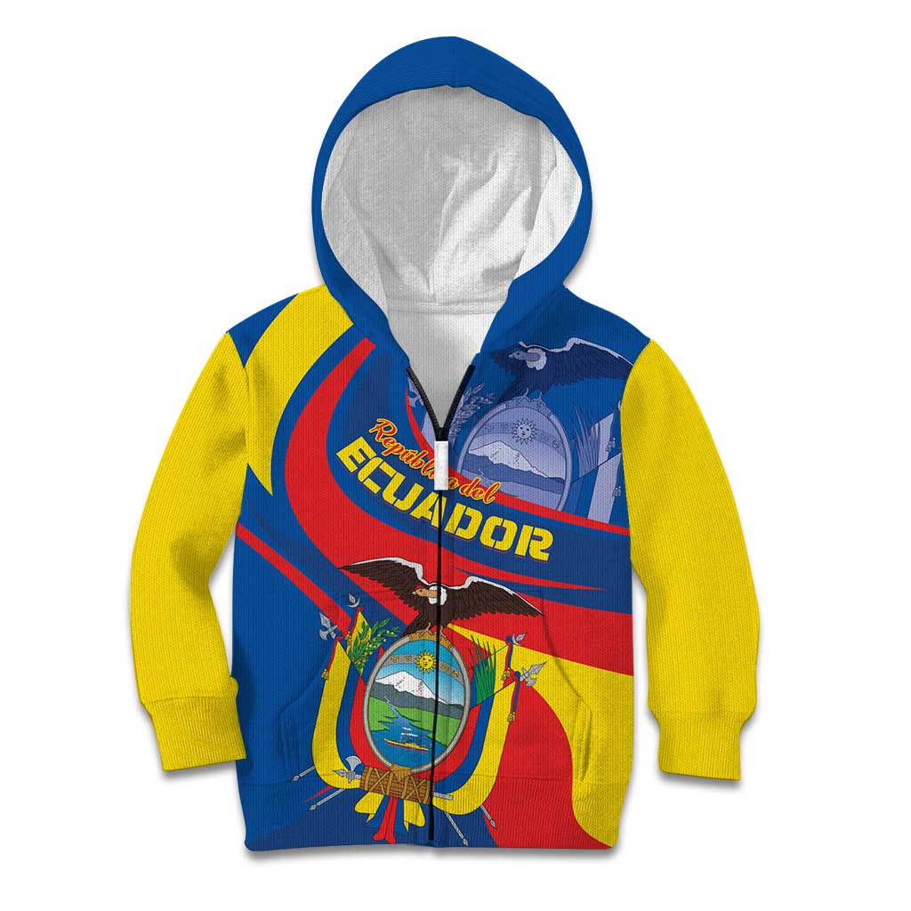 Ecuador Independence Day Kid Hoodie Dios patria y libertad - Wonder Print Shop