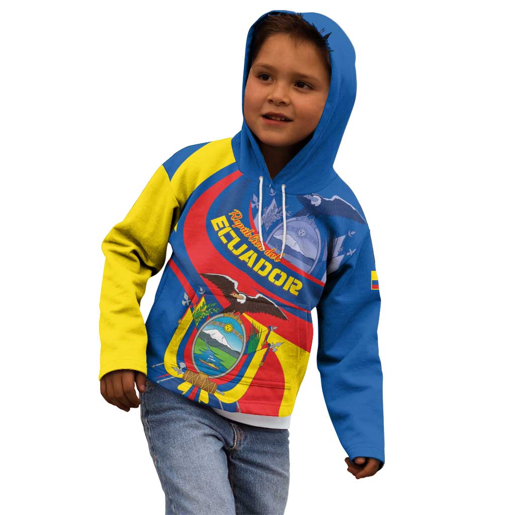 Ecuador Independence Day Kid Hoodie Dios patria y libertad - Wonder Print Shop