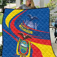 Ecuador Independence Day Quilt Dios patria y libertad - Wonder Print Shop