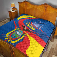 Ecuador Independence Day Quilt Dios patria y libertad - Wonder Print Shop