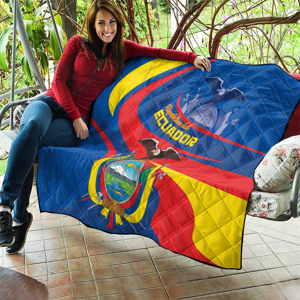 Ecuador Independence Day Quilt Dios patria y libertad - Wonder Print Shop