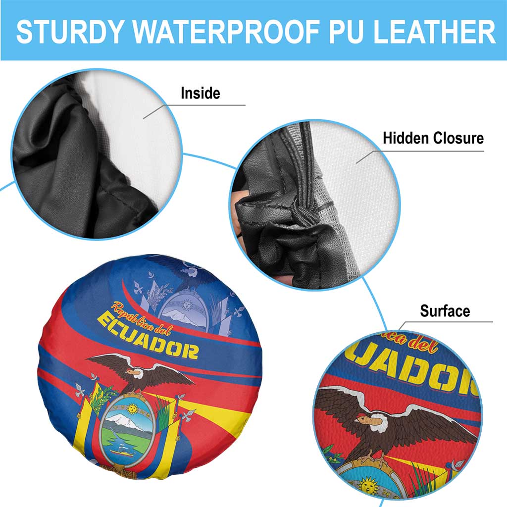 Ecuador Independence Day Spare Tire Cover Dios patria y libertad - Wonder Print Shop