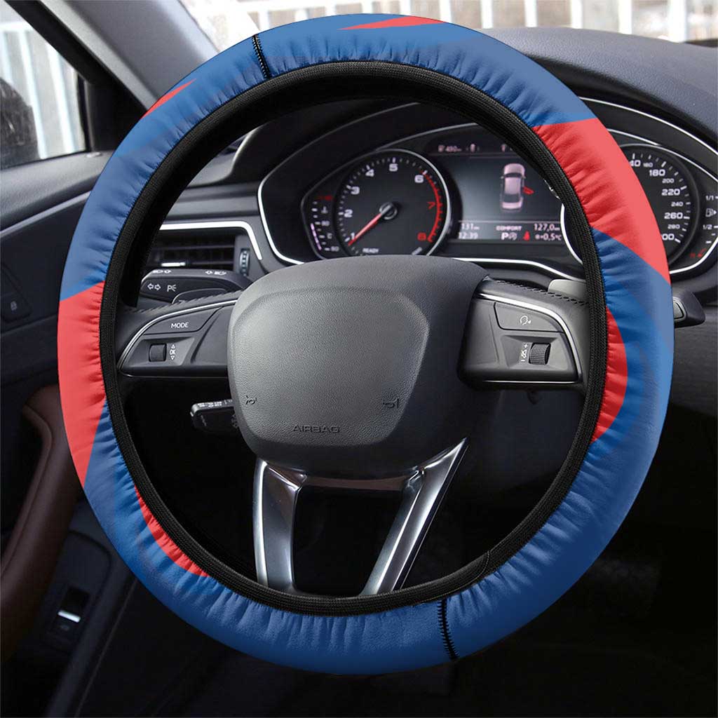 Ecuador Independence Day Steering Wheel Cover Dios patria y libertad - Wonder Print Shop