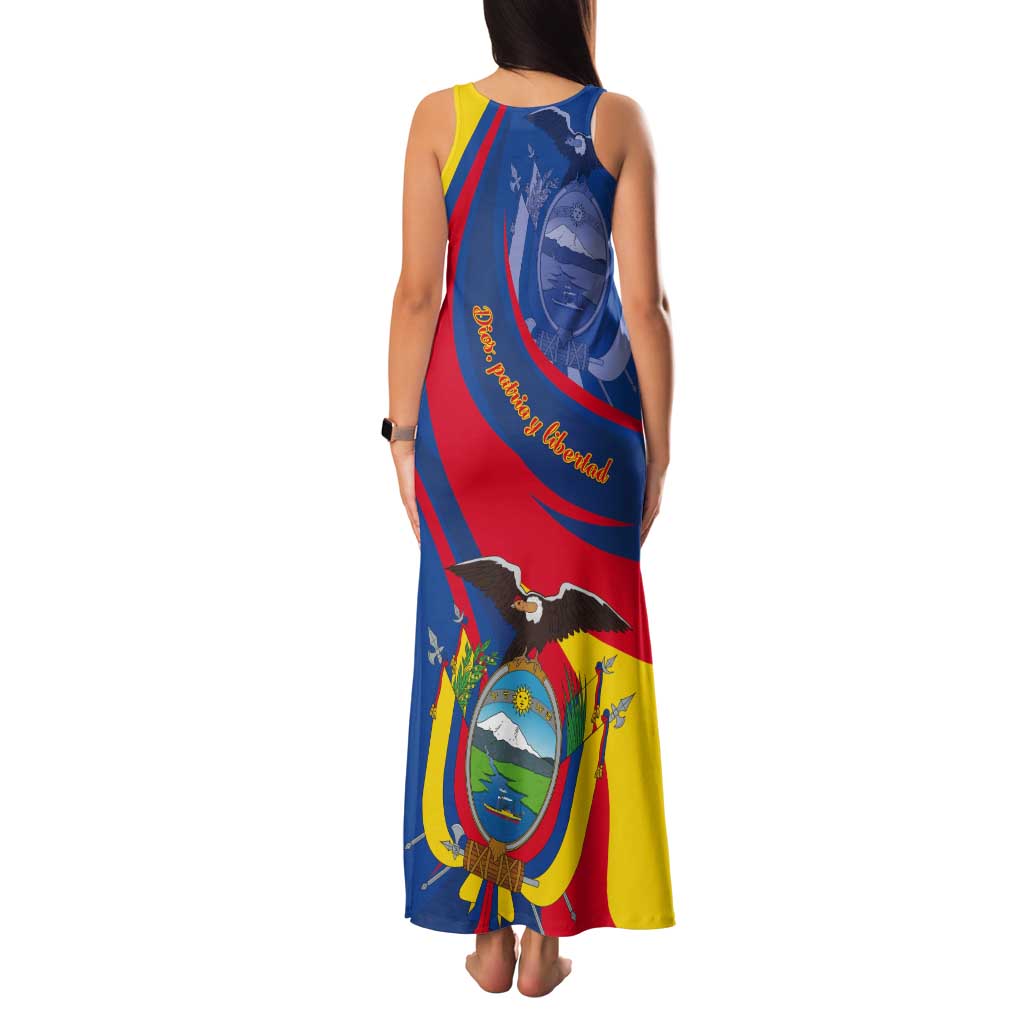 Ecuador Independence Day Tank Maxi Dress Dios patria y libertad - Wonder Print Shop