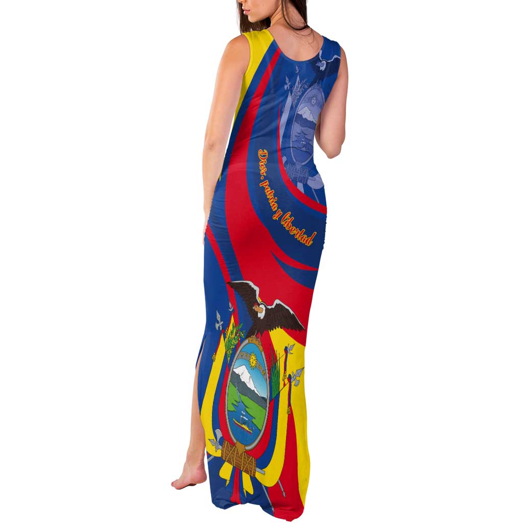 Ecuador Independence Day Tank Maxi Dress Dios patria y libertad - Wonder Print Shop