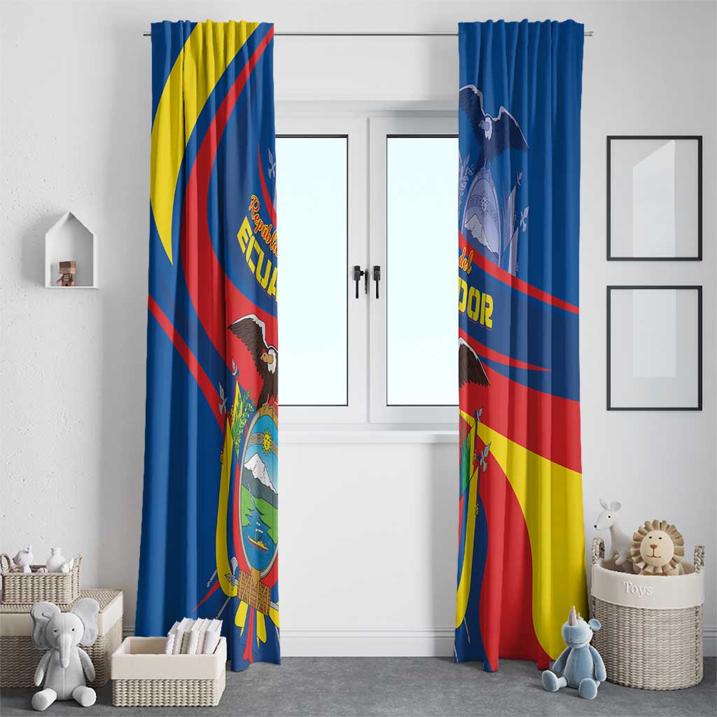 Ecuador Independence Day Window Curtain Dios patria y libertad - Wonder Print Shop