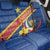 Congo DR Back Car Seat Cover Coat Of Arms Leopard Pattern - Wonder Print Shop