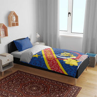 Congo DR Bedding Set Coat Of Arms Leopard Pattern - Wonder Print Shop