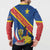 Congo DR Button Sweatshirt Coat Of Arms Leopard Pattern - Wonder Print Shop
