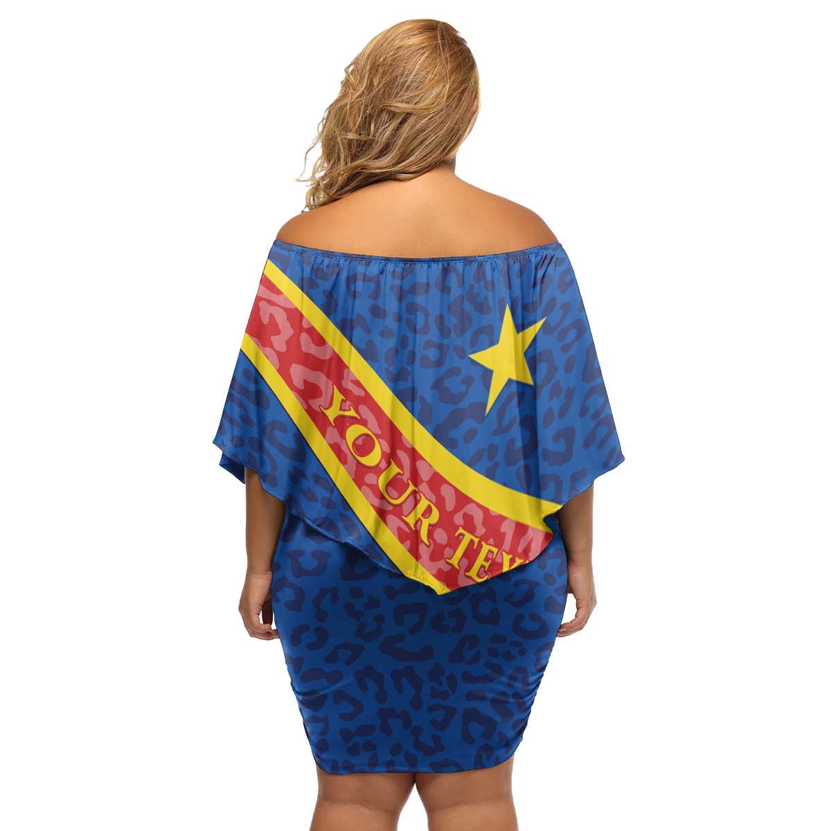 Congo DR Family Matching Off Shoulder Short Dress and Hawaiian Shirt Coat Of Arms Leopard Pattern - Wonder Print Shop