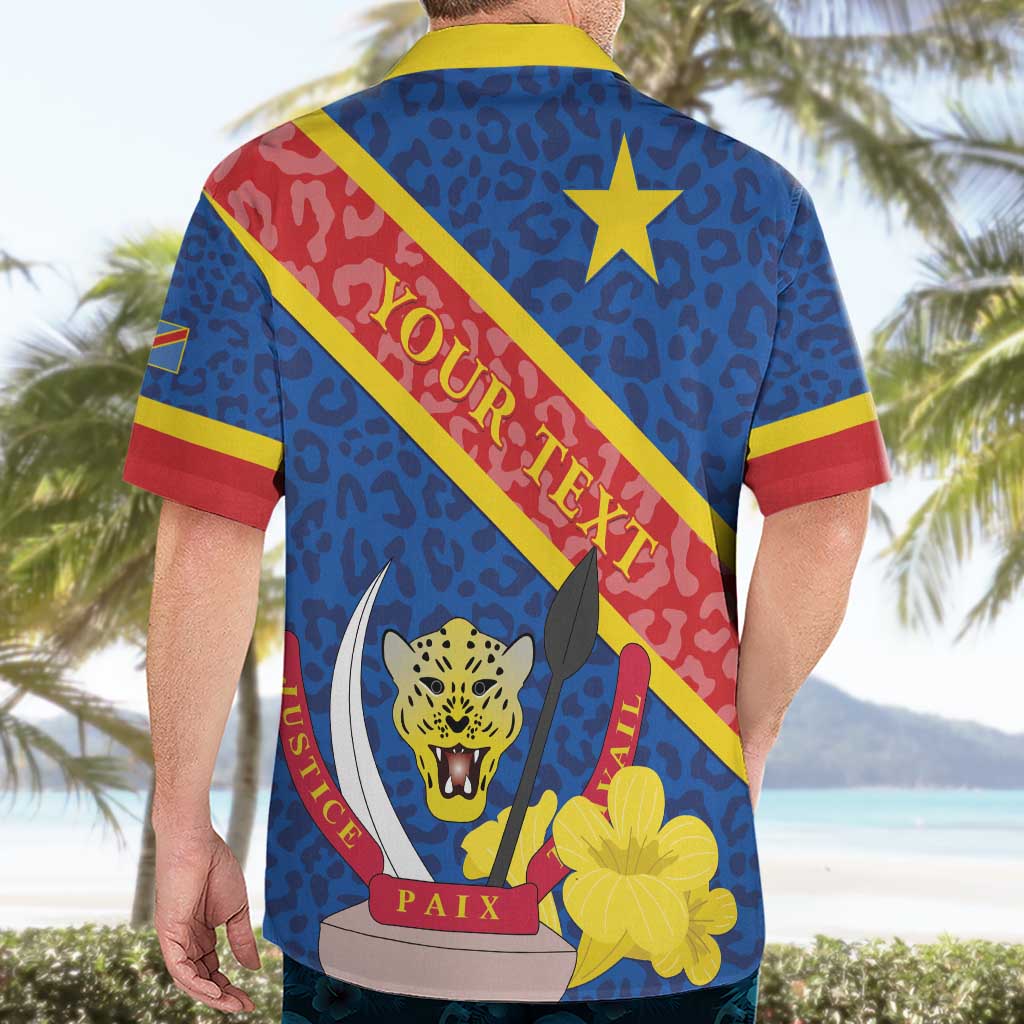 Congo DR Hawaiian Shirt Coat Of Arms Leopard Pattern - Wonder Print Shop