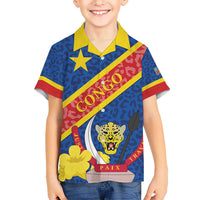 Congo DR Hawaiian Shirt Coat Of Arms Leopard Pattern - Wonder Print Shop