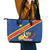 Congo DR Leather Tote Bag Coat Of Arms Leopard Pattern - Wonder Print Shop