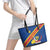 Congo DR Leather Tote Bag Coat Of Arms Leopard Pattern - Wonder Print Shop