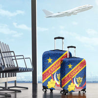 Congo DR Luggage Cover Coat Of Arms Leopard Pattern - Wonder Print Shop