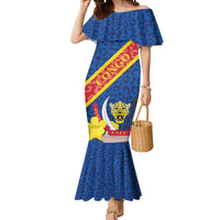 Congo DR Mermaid Dress Coat Of Arms Leopard Pattern - Wonder Print Shop
