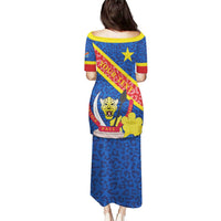 Congo DR Puletasi Coat Of Arms Leopard Pattern - Wonder Print Shop