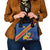 Congo DR Shoulder Handbag Coat Of Arms Leopard Pattern
