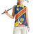 Congo DR Women Sleeveless Polo Shirt Coat Of Arms Leopard Pattern - Wonder Print Shop