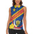 Congo DR Women Sleeveless Polo Shirt Coat Of Arms Leopard Pattern - Wonder Print Shop