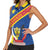 Congo DR Women Sleeveless Polo Shirt Coat Of Arms Leopard Pattern - Wonder Print Shop