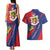 Liechtenstein Couples Matching Tank Maxi Dress and Hawaiian Shirt Coat Of Arms Blue Red Color - Wonder Print Shop