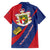 Liechtenstein Family Matching Long Sleeve Bodycon Dress and Hawaiian Shirt Coat Of Arms Blue Red Color - Wonder Print Shop