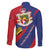 Liechtenstein Family Matching Long Sleeve Bodycon Dress and Hawaiian Shirt Coat Of Arms Blue Red Color - Wonder Print Shop