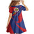 Liechtenstein Family Matching Mermaid Dress and Hawaiian Shirt Coat Of Arms Blue Red Color - Wonder Print Shop