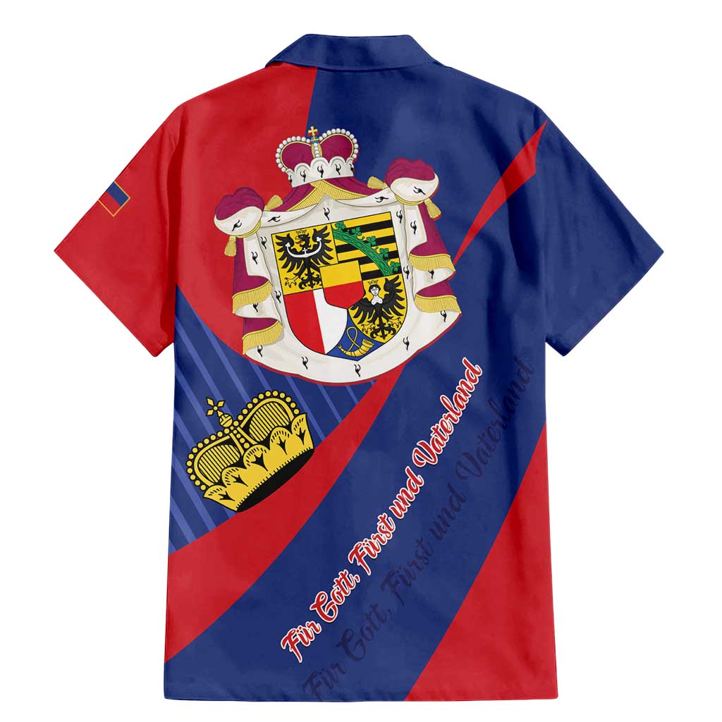 Liechtenstein Family Matching Mermaid Dress and Hawaiian Shirt Coat Of Arms Blue Red Color - Wonder Print Shop