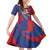 Liechtenstein Family Matching Off The Shoulder Long Sleeve Dress and Hawaiian Shirt Coat Of Arms Blue Red Color - Wonder Print Shop