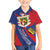 Liechtenstein Family Matching Short Sleeve Bodycon Dress and Hawaiian Shirt Coat Of Arms Blue Red Color - Wonder Print Shop