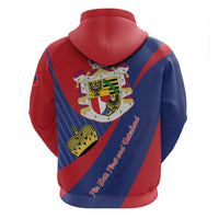 Liechtenstein Hoodie Coat Of Arms Blue Red Color - Wonder Print Shop