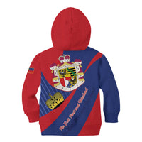 Liechtenstein Kid Hoodie Coat Of Arms Blue Red Color - Wonder Print Shop