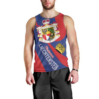 Liechtenstein Men Tank Top Coat Of Arms Blue Red Color - Wonder Print Shop