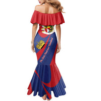 Liechtenstein Mermaid Dress Coat Of Arms Blue Red Color - Wonder Print Shop