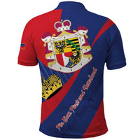 Liechtenstein Polo Shirt Coat Of Arms Blue Red Color - Wonder Print Shop
