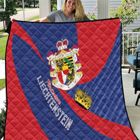 Liechtenstein Quilt Coat Of Arms Blue Red Color - Wonder Print Shop