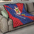 Liechtenstein Quilt Coat Of Arms Blue Red Color - Wonder Print Shop