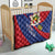 Liechtenstein Quilt Coat Of Arms Blue Red Color - Wonder Print Shop