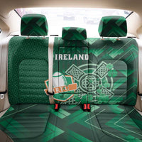Ireland 2024 Rugby Back Car Seat Cover Irish Shamrock Celtic Cross - Wonder Print Shop