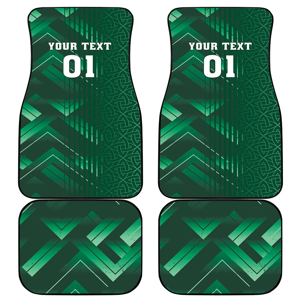 Ireland 2024 Rugby Car Mats Irish Shamrock Celtic Cross - Wonder Print Shop