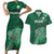 Ireland 2024 Rugby Couples Matching Short Sleeve Bodycon Dress and Hawaiian Shirt Irish Shamrock Celtic Cross - Wonder Print Shop